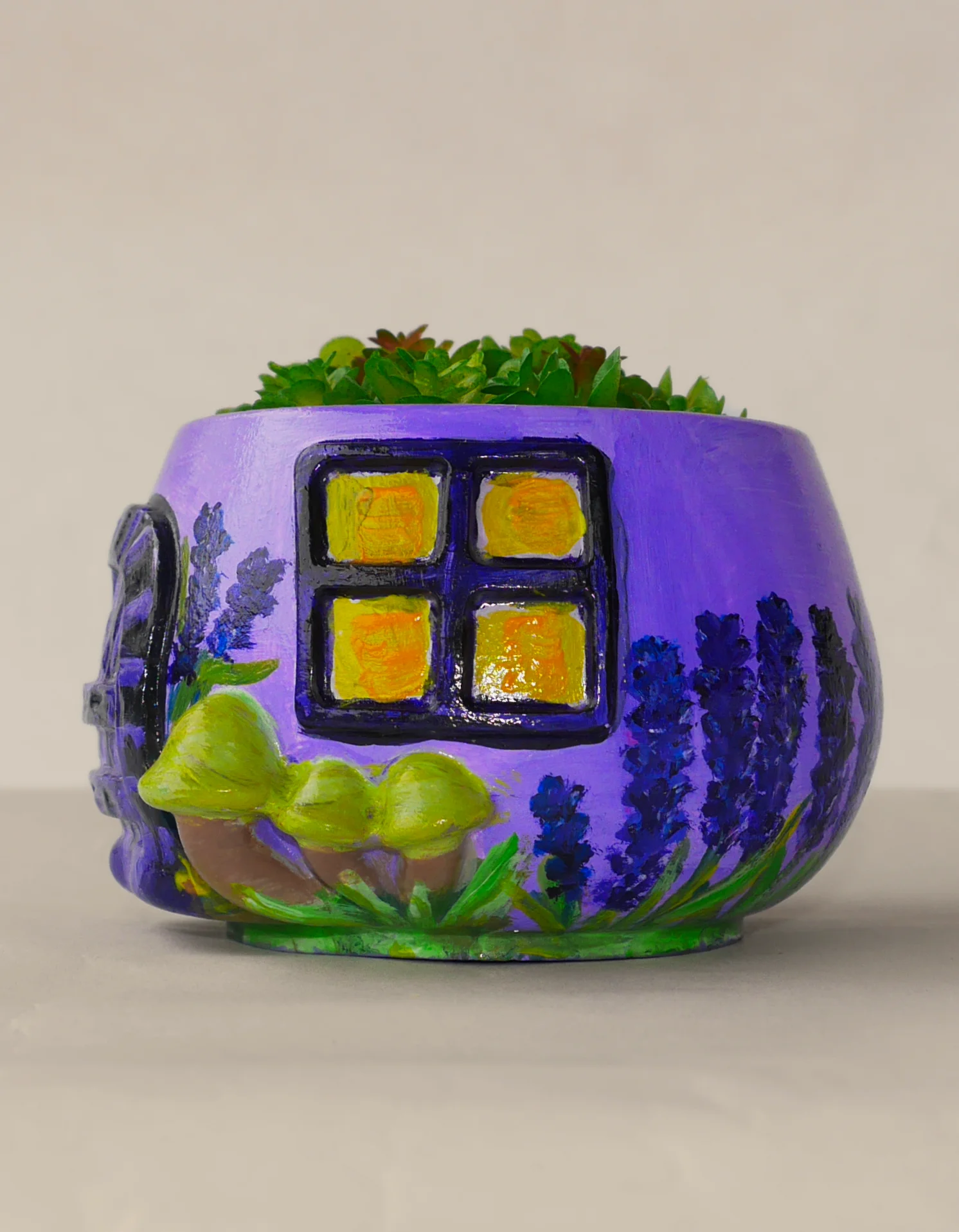 Levandulový květináč na sukulenty