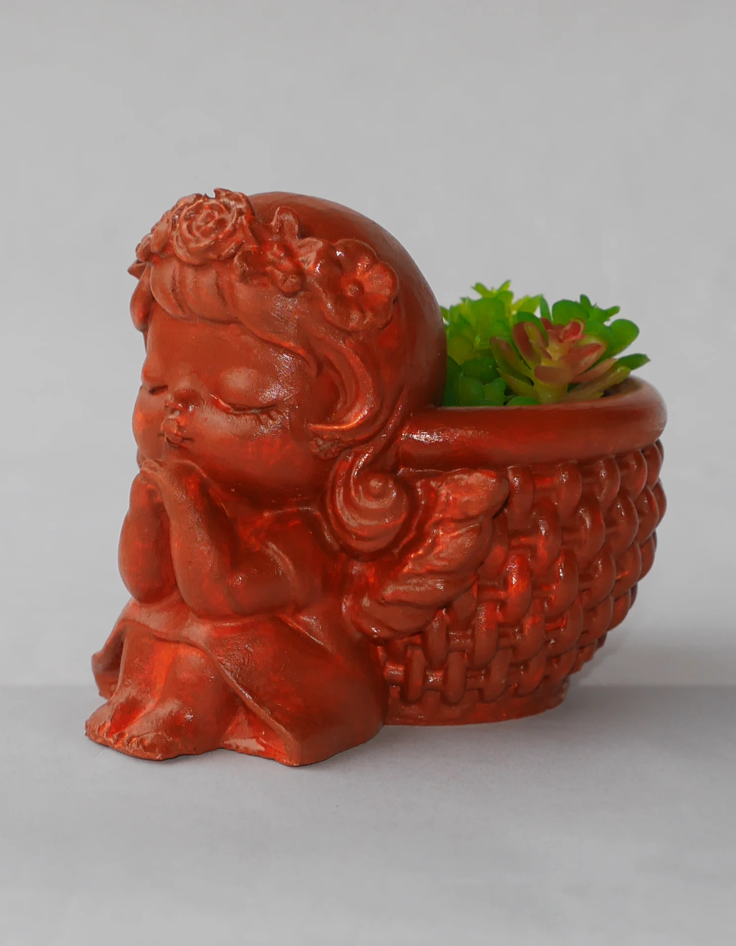 Andělský květináček se sukulentem