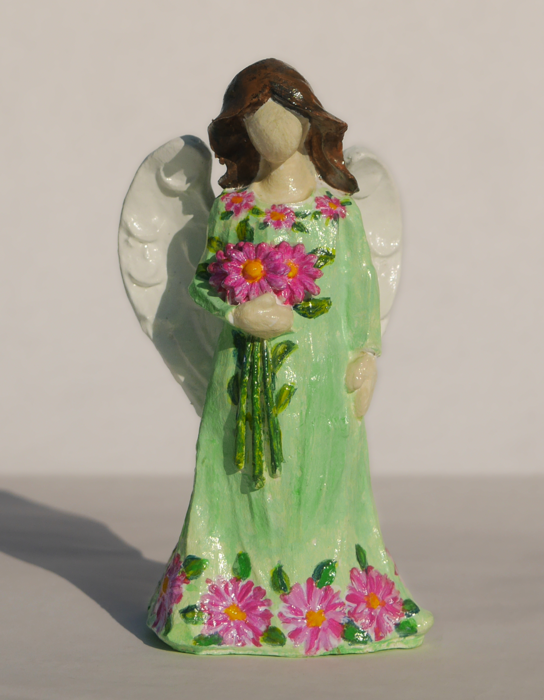 Zelená květinová andělka